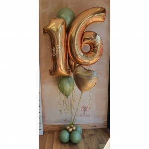 Aged Number balloon display